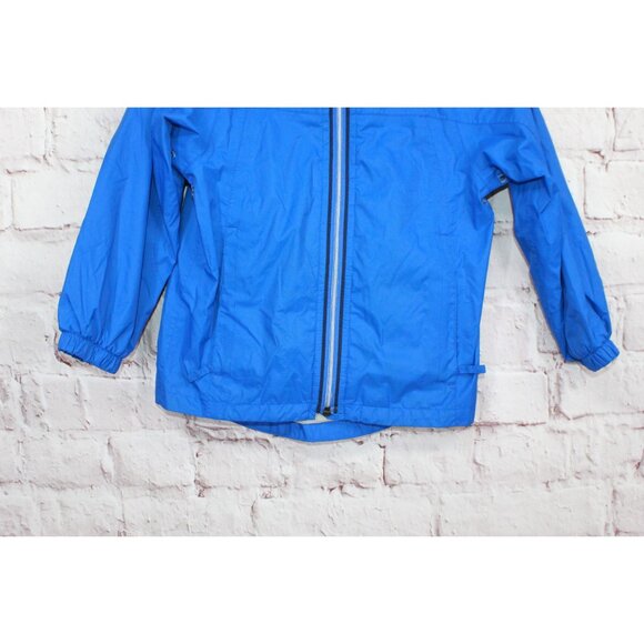 LL Bean Discovery Rain Jacket Full Zip Hooded Nylon Blue Size 4T - Picture 3 of 11